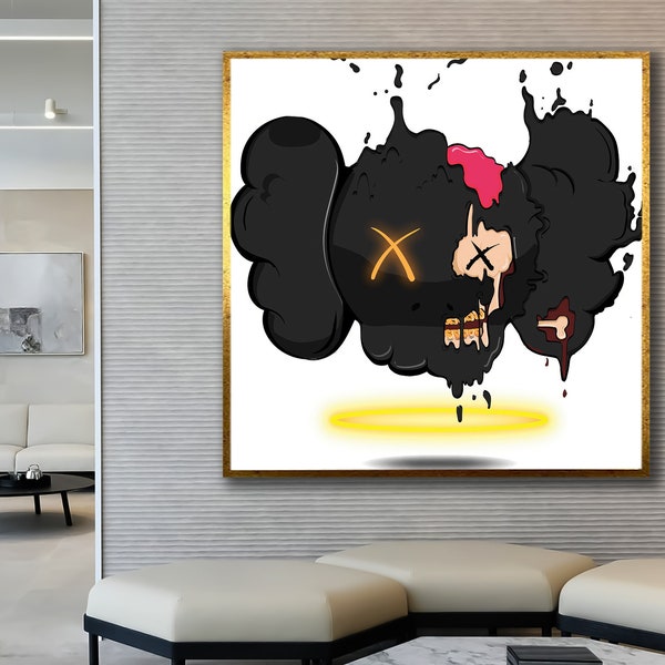 Kaws Framed Wall Art Etsy
