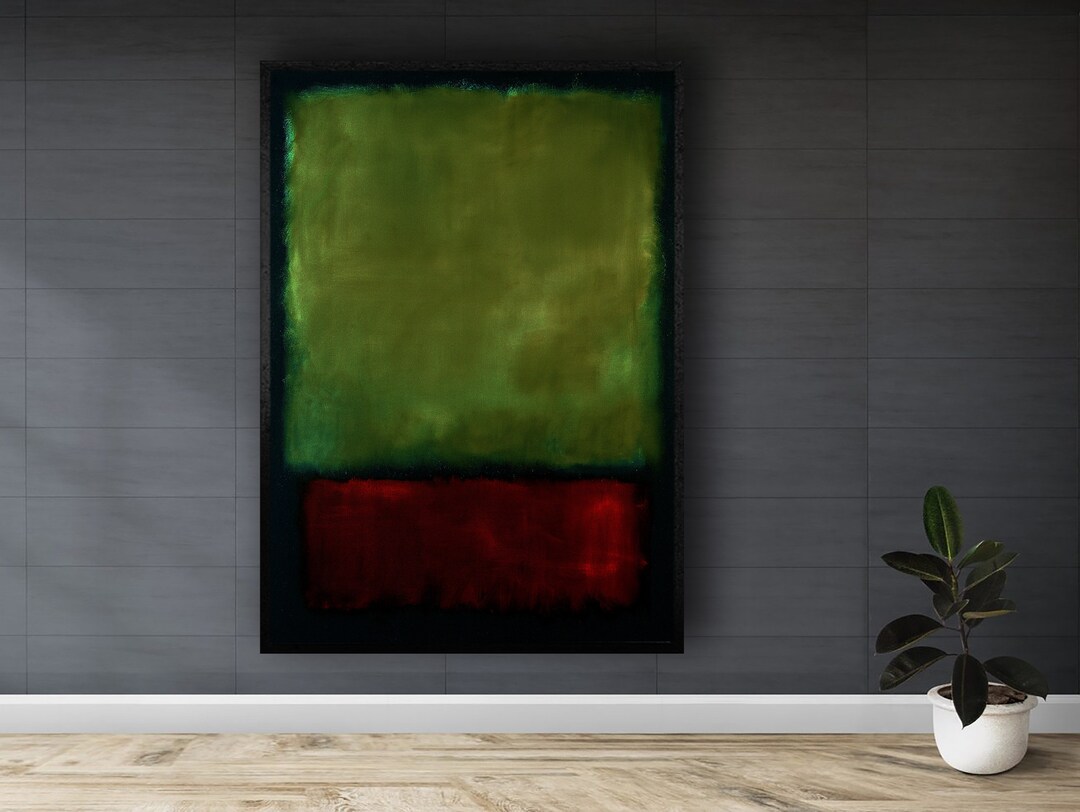 Mark Rothko Green/red Buy Mark Rothko Green and Red Canvas Printing, Rothko Art Poster ...