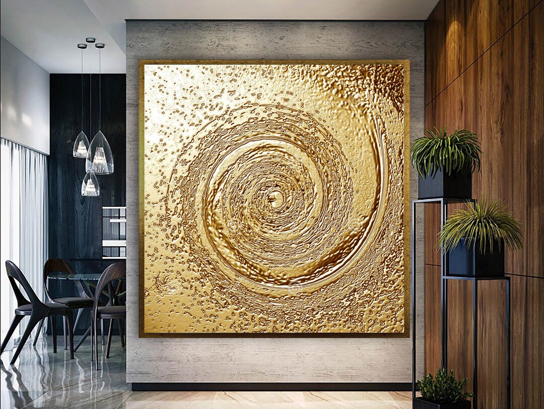 Modern Gold Canvas Printing Abstract Gold Canvas Wall Art Etsy