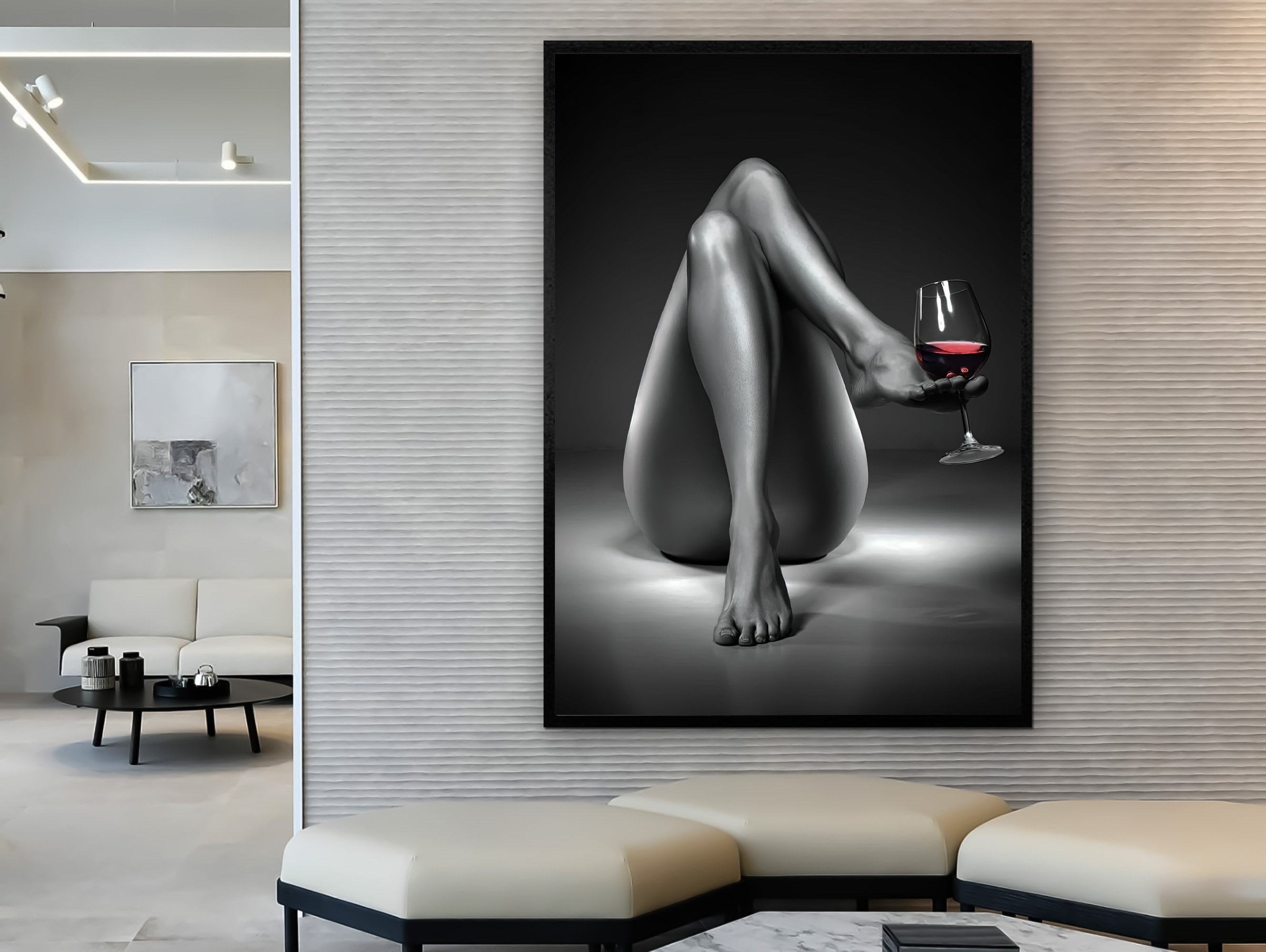 Sexy Woman Leg Canvas Wall Art Sexy Girl Body Decor Nude picture image
