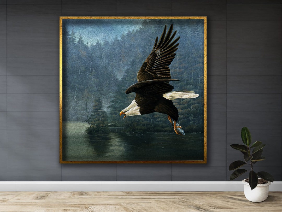 Eagle Canvas Printing Eagle Canvas Wall Art Eagle Wall Etsy