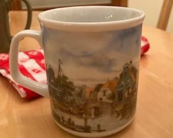 Hand decorated JCV Hunnik Collection Ceramic Mug made in Holland