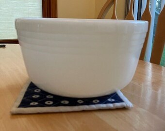 Large Pyrex Ribbed White Glass Mixing Bowl made for Hamilton Beach mixers #19