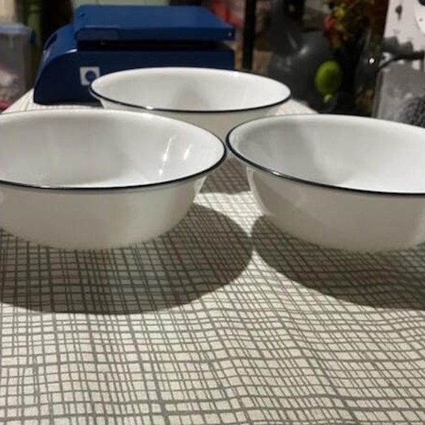 Blue Rim Corelle Etsy