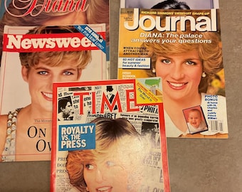 Princess Diana various magazines from the 80’s and 90’s set of 5