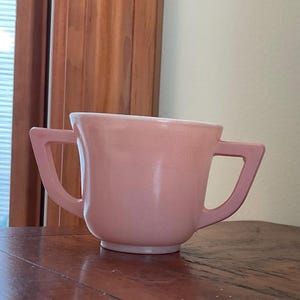 Vintage Hazel Atlas “Little Hostess” pink milk glass Sugar Bowl