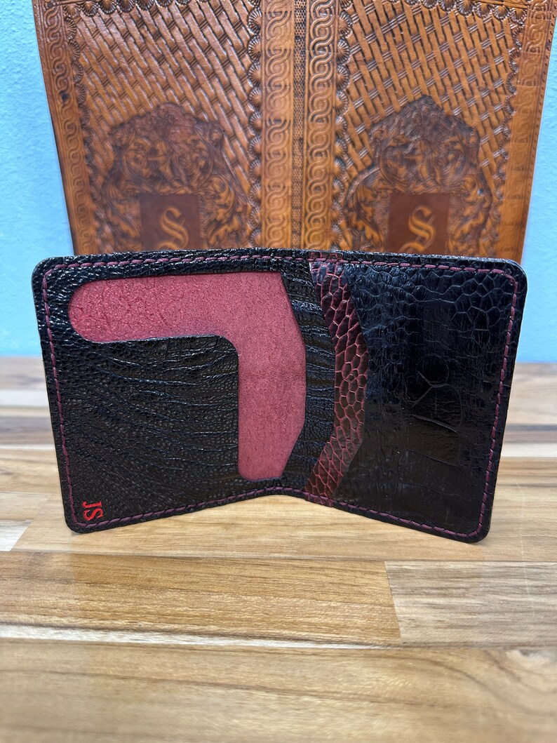 Beaver Tail and Ostrich Leg Wallet Etsy