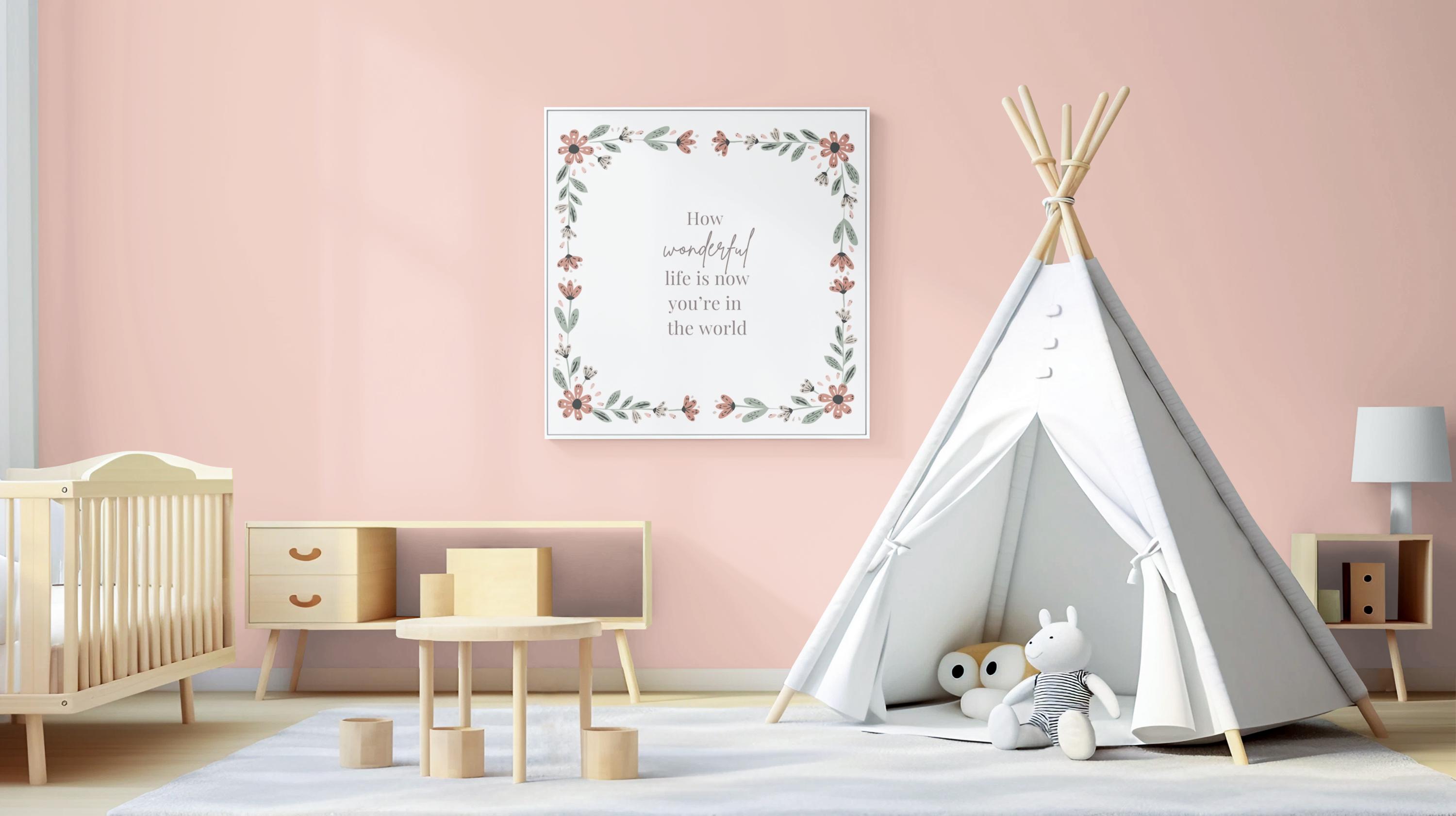 Floral Quote Nursery Art Print, Neutral Botanical Wall Decor (digital ...