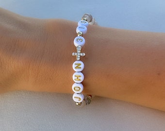 Custom Bible Verse Cross Bracelet