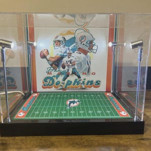 Miami Dolphins Custom Full Size Helmet Display With LED Lights