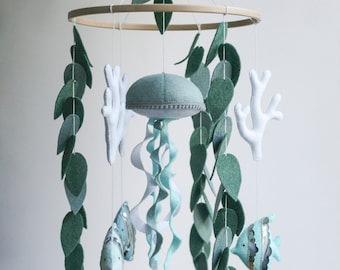 Marine Baby Mobile: Jellyfish & Fish Nursery Decor