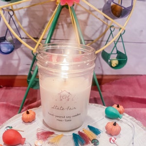 State Fair- Fall Candle-Non-Toxic-Hand-Poured-Dye-free- Natural Fragrance-Mom Owned-8 oz