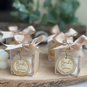Personized Wedding Candle Favors for Guest, Engagement Candle Favors, Bubble Candle Wedding Favor, Baptism Candle Favors