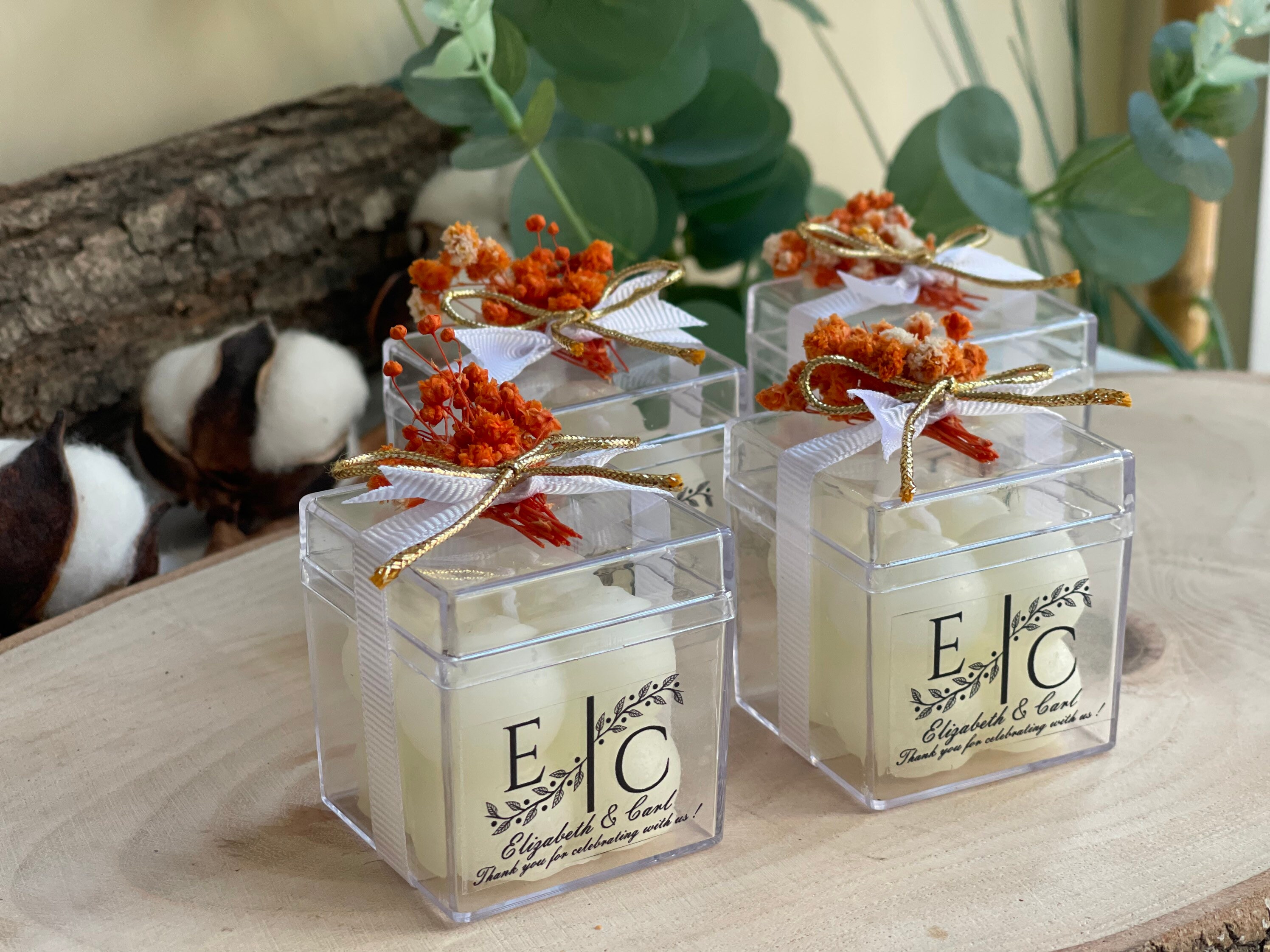 Personalized Wedding Candle Favors for Guest Engagement Etsy