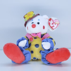 Clown bear best sale beanie baby