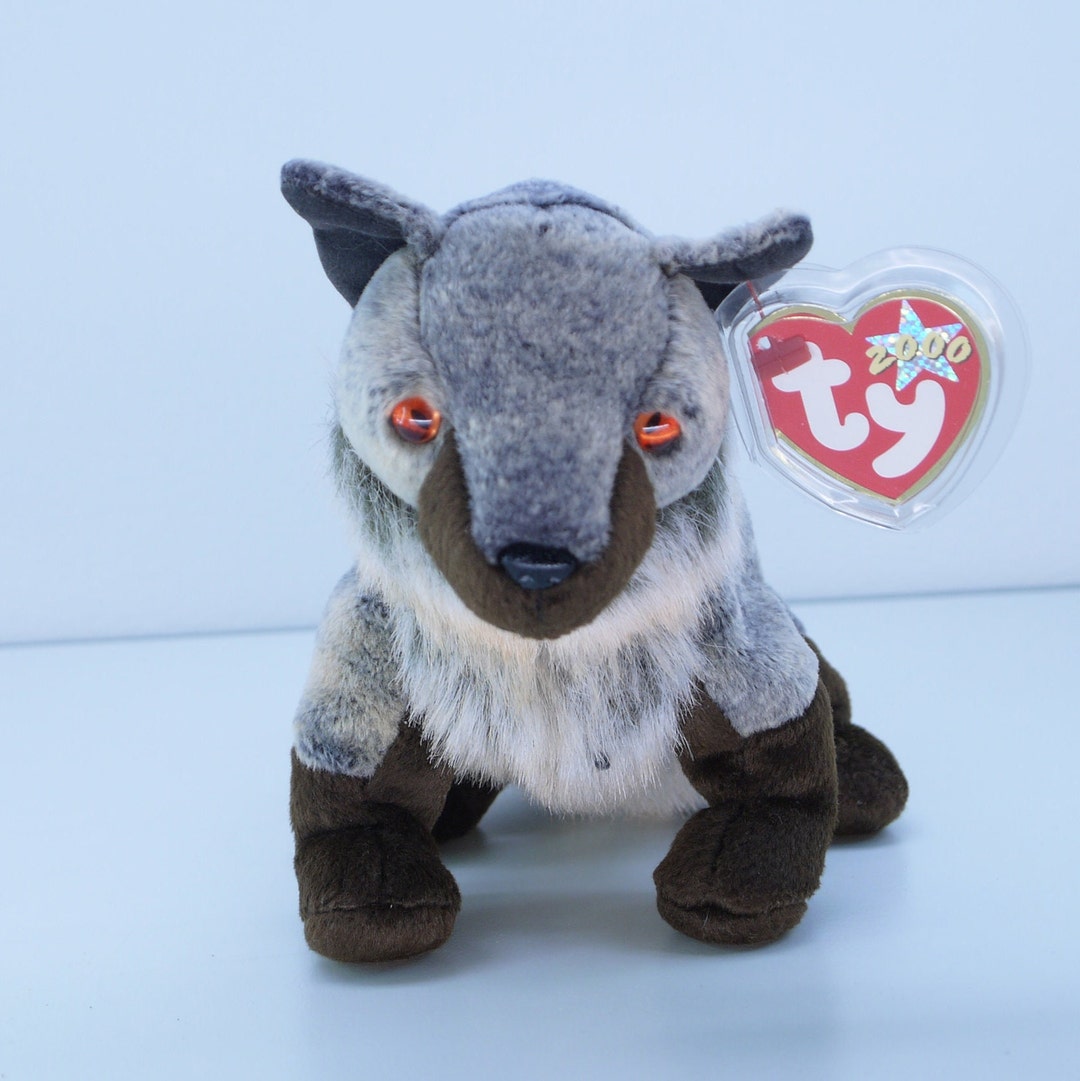 Grey wolf beanie baby hotsell