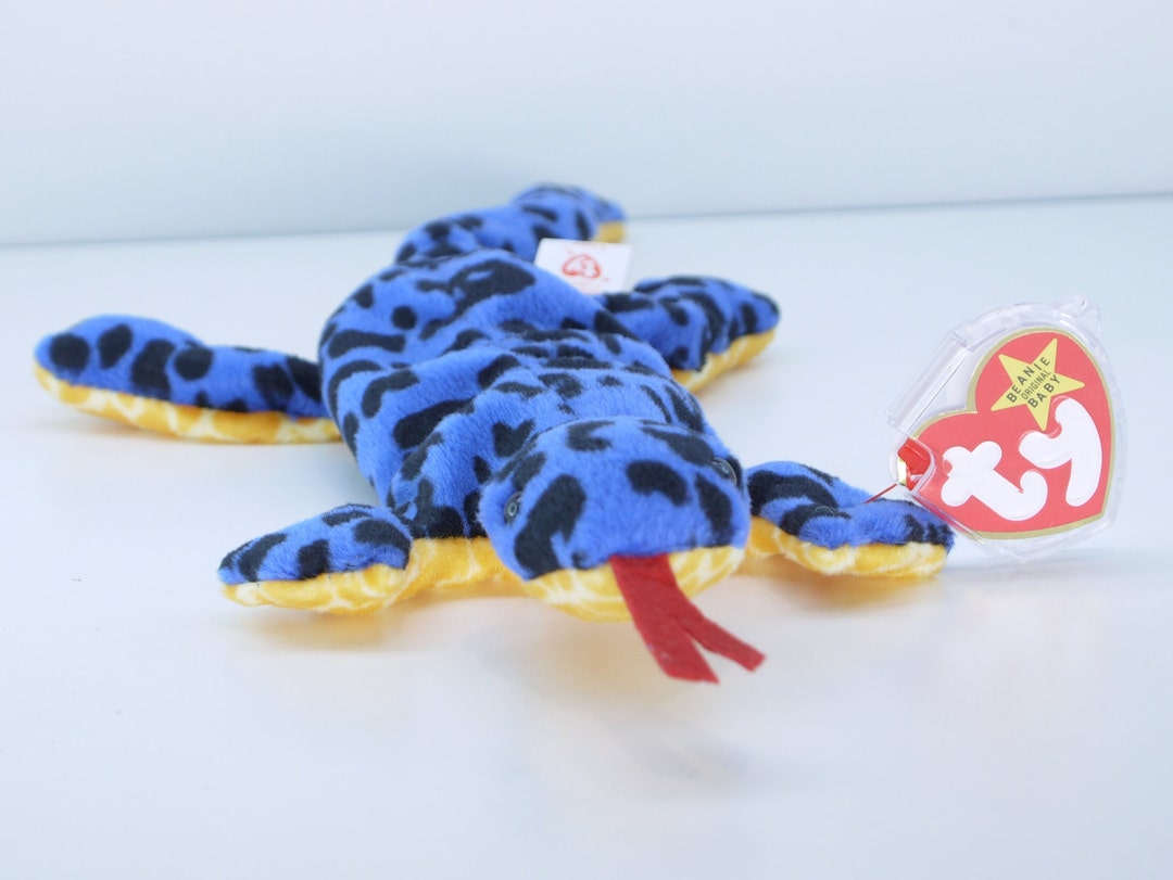 Lizzy the Lizard 1995 blue TY Beanie Baby Etsy