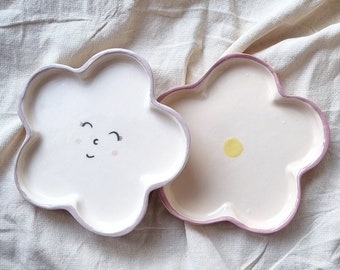 Flower shaped handmade ceramic dish - Pick your favorite plate