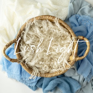 Newborn Digital Backdrop Beautiful Boho Blue Digital Background