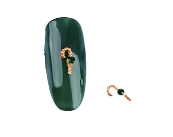 Amuleto de unha (2 peças) Bengala de doces de Natal, decoração de unhas de Natal, amuletos de unhas de inverno e Natal