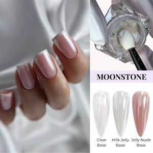 Polvo de uñas cromado blanco: efecto donut glaseado, acabado perlado, 1 g de polvo de piedra lunar para decoración de uñas DIY