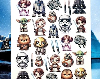 Calcomanía para uñas / Space Wars / Space Wars / Guerra de las estrellas / Calcomanías de agua para uñas / Toboganes de agua / Pegatinas de agua para uñas / Arte de uñas /