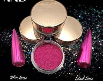 Fuchsia Nagelchrompulver – Rosa Metallic Spiegeleffekt (1 Gramm)