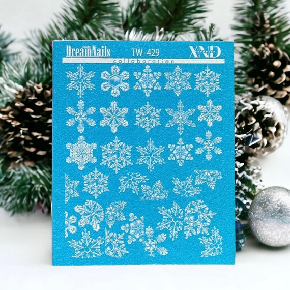 10 Blatt Weihnachts-Nagelsticker – Selbstklebend, Verschiedene Motive, Für Nail Art & Deko