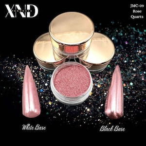 Pink Nail Powder - Rose Quartz, Rose Gold, Pastel Chrome, Chrome Powder, Pink Chrome, Metallic Nails, Mirror Effect - 1 Gram