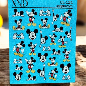 Nail Decal  /Mickey Inspired /Cartoon/ Mickey Mouse Nails/ Water Decals / Waterslide / Nail Waterslide Decals / Nail Art stickers