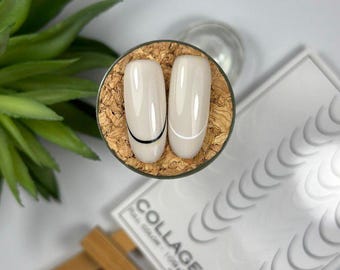 White French Tip Nail Decals, Waterslide Nail Art