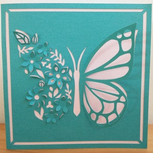 Modello di carta farfalla 3D fai da te / download digitale SVG e PDF / taglio della carta 3D