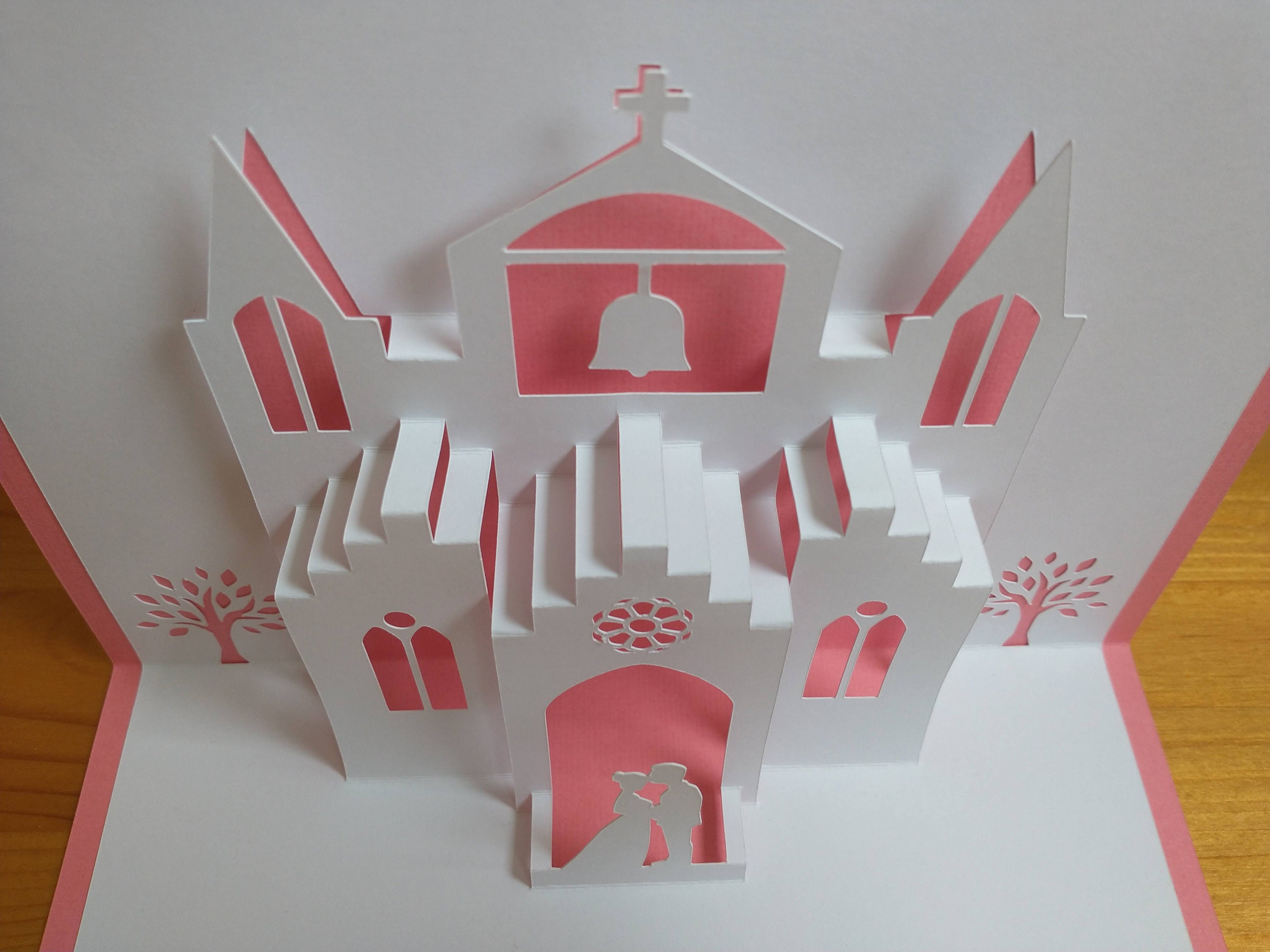 DIY Pop-up Wedding Card Template SVG & PDF Digital Download - Etsy