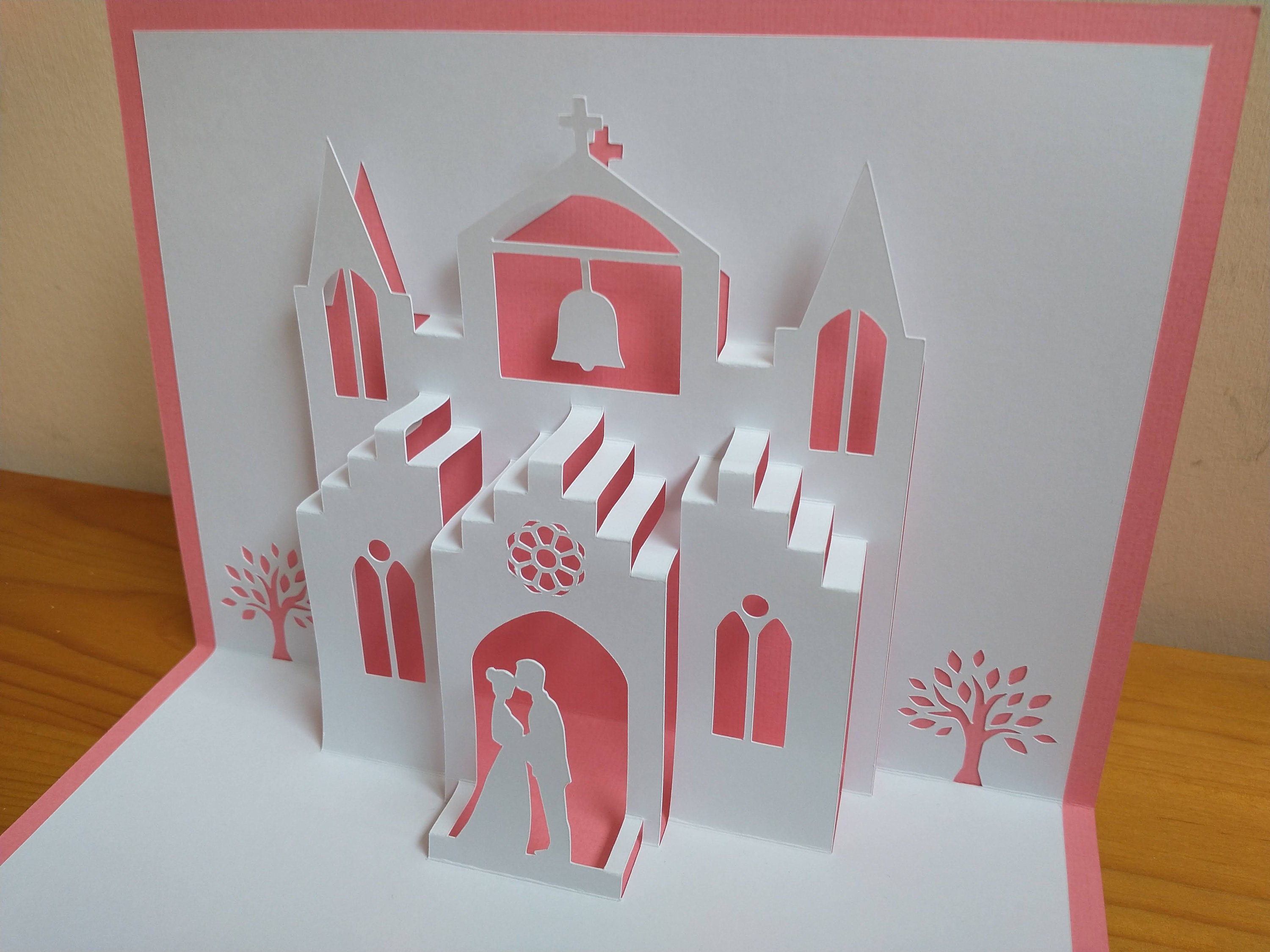 DIY Pop-up Wedding Card Template SVG & PDF Digital Download - Etsy