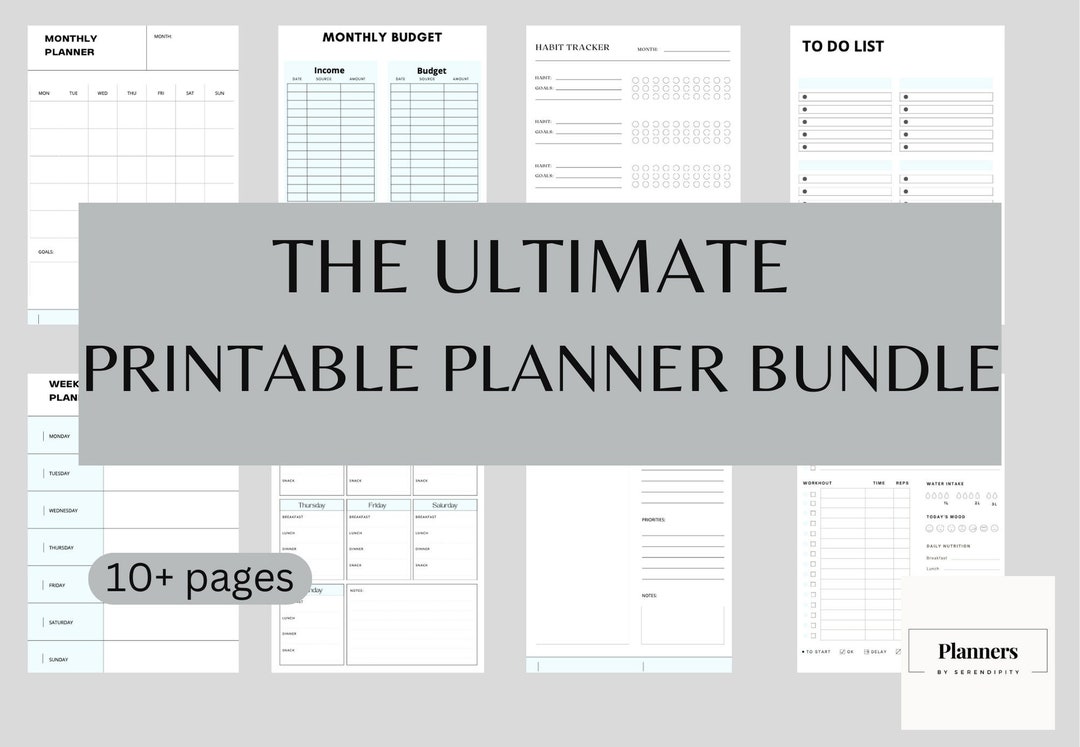 The Ultimate Printable Planner Page Bundle for Monthly Weekly - Etsy