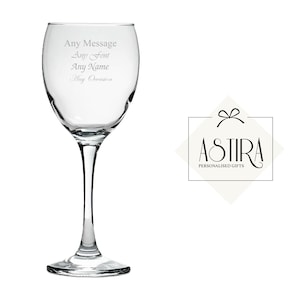 Personligt 355 ml vinglas - Graverat meddelande - Presentidé till mors dag - Anpassningsbart glas för mamma