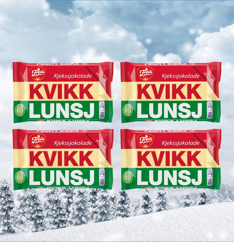 Norwegische Kvikk Lunsj Bar 47g x 4 bestes Geschenk aus Etsy.de