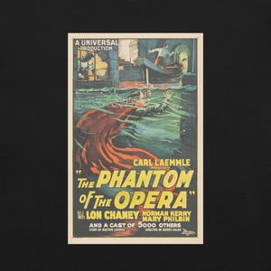 The Phantom of the Opera (1925) - Lon Chaney Underwater Vintage Movie Poster Unisex Cotton T-shirt