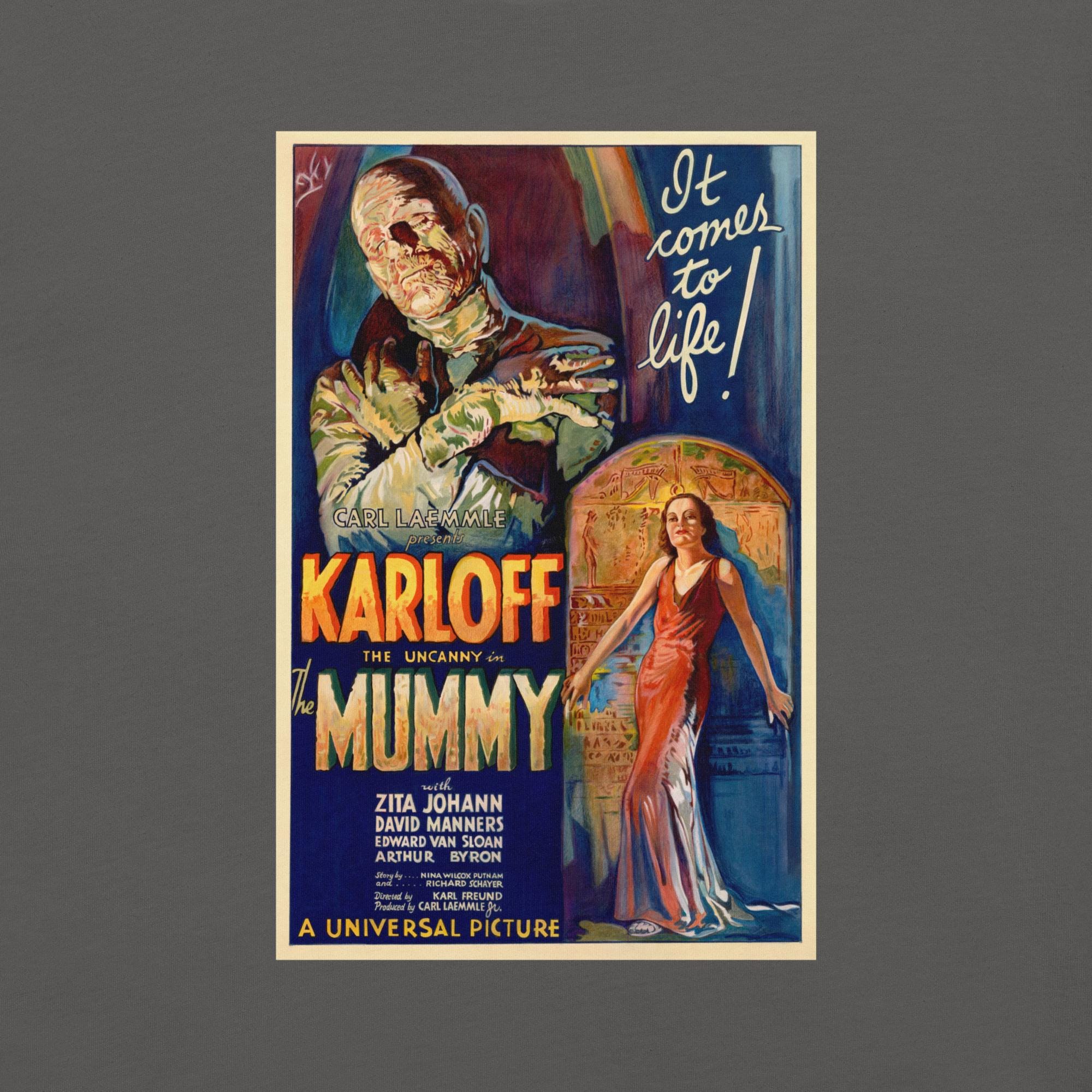 The Mummy (1932) - Boris Karloff Vintage Movie Poster Unisex Cotton T ...