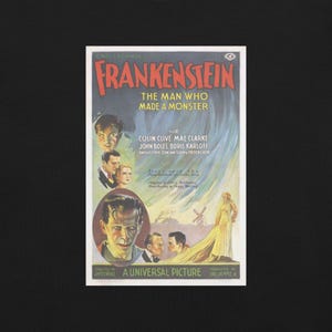 Frankenstein (1931) - Boris Karloff Vintage Movie Poster Unisex Cotton T-shirt