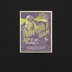 Der Unsichtbare (1933) - Claude Rains Vintage Lila Filmplakat Unisex Baumwoll T-Shirt