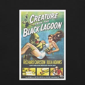 Creature from the Black Lagoon (1954) - Vintage Movie Poster Unisex Cotton T-shirt