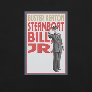 Steamboat Bill, Jr. (1928) - Buster Keaton White Movie Poster Unisex Cotton T-shirt