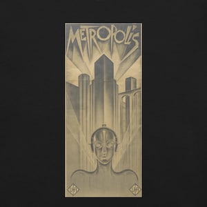 Metropolis (1927) - Fritz Lang, Brigitte Helm et Alfred Abel - Affiche de film vintage sans générique T-shirt unisexe en coton