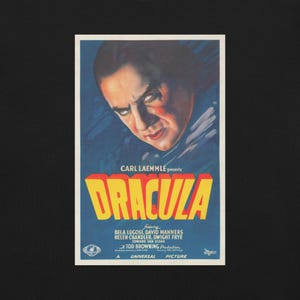 Dracula (1931) - Bela Lugosi Vintage Movie Poster Unisex Cotton T-shirt