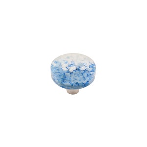 Blue Ombré | 1.5&quot; Circle Knob| Glass Hardware | Cabinet Pull And Knobs | Unique Cabinet Pulls | Decorative Knobs And Pulls