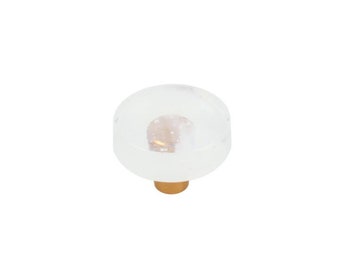 White Marble | 1.5" Circle Knob | Fused Glass Hardware | Cabinet Pull And Knobs | Unique Cabinet Knobs | Decorative Knobs And Pulls | Modern