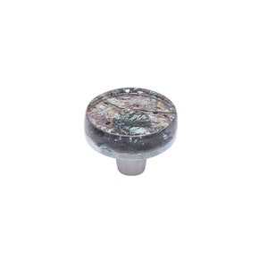 Shadow Gray | 1.5" Circle Knob | Glass Hardware | Cabinet Pull And Knobs | Unique Cabinet Pulls | Decorative Knobs And Pulls
