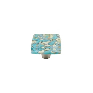 Türkis | 1,5"Knopf | Glasbeschläge | Möbelknäufe | Einzigartige Möbelknäufe | Dekorative Knäufe | Modern