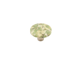 Light Green | 1.5" Round Knob | Glass Hardware | Cabinet Pull And Knobs | Unique Cabinet Pulls | Decorative Knobs And Pulls